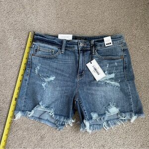 Judy Blue Mid Rise Women's Cutoffs - L